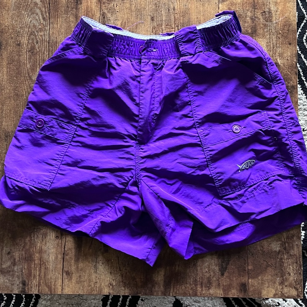Aftco original fishing shorts 32 purple SHORT INSEAM
